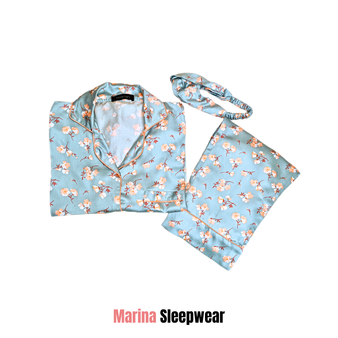 Cherry blossoms Print 2-Piece Stitched Sleepwear