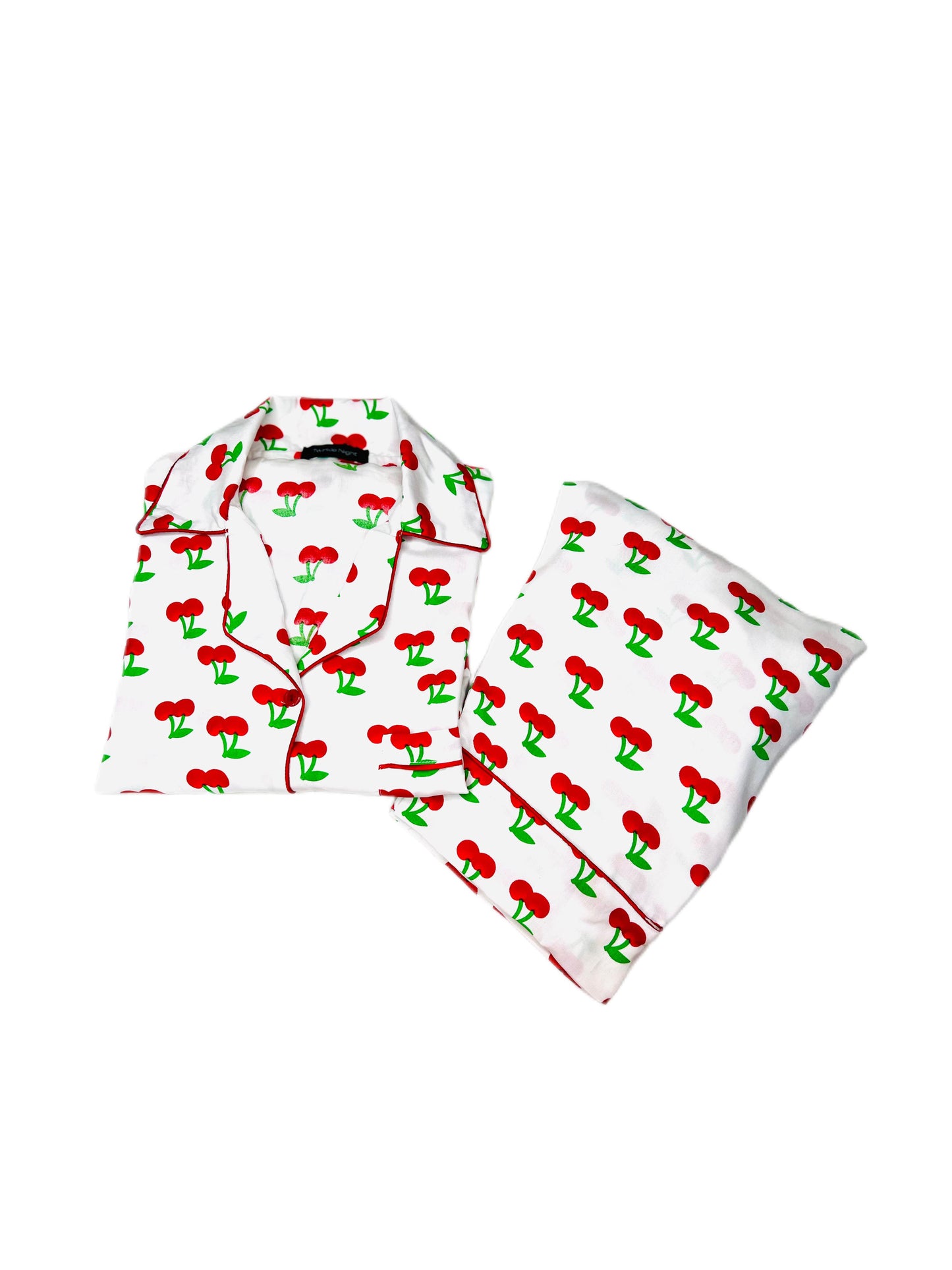Cherry Print 2-Piece Stitched Sleepwear