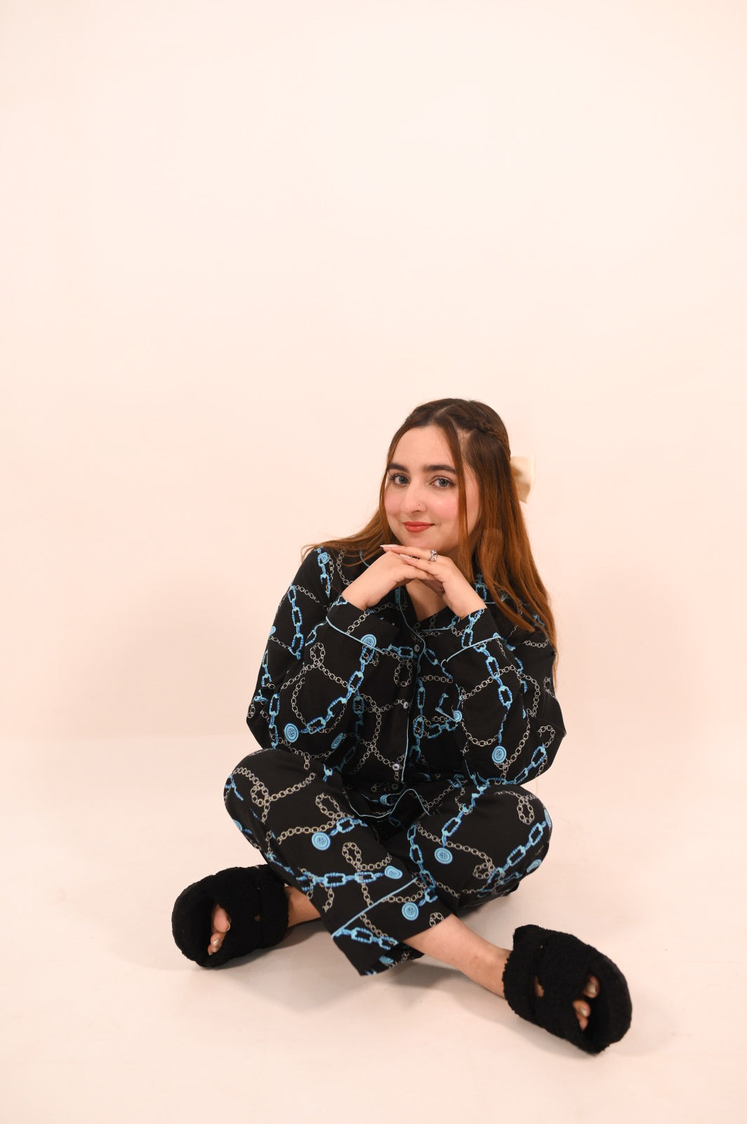 Blue Chains – Linen Spring PJ Set