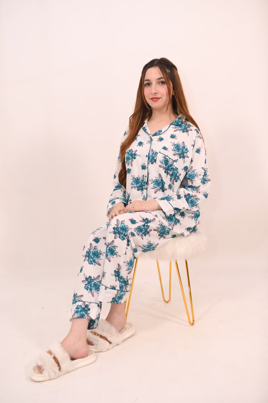 Ocean Bloom – Linen Spring PJ Set