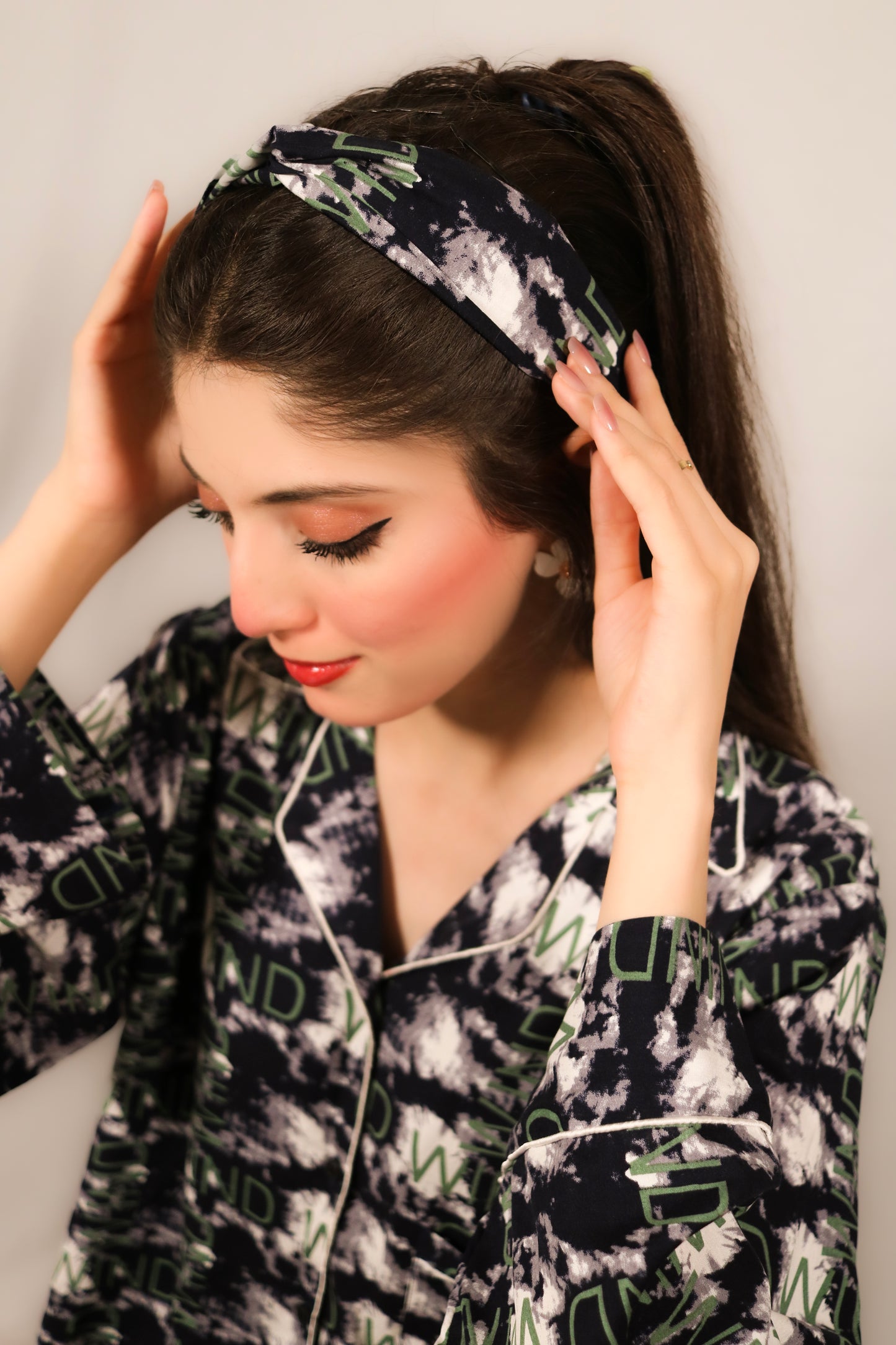 Letters Print 2-Piece Stitched Sleepwear