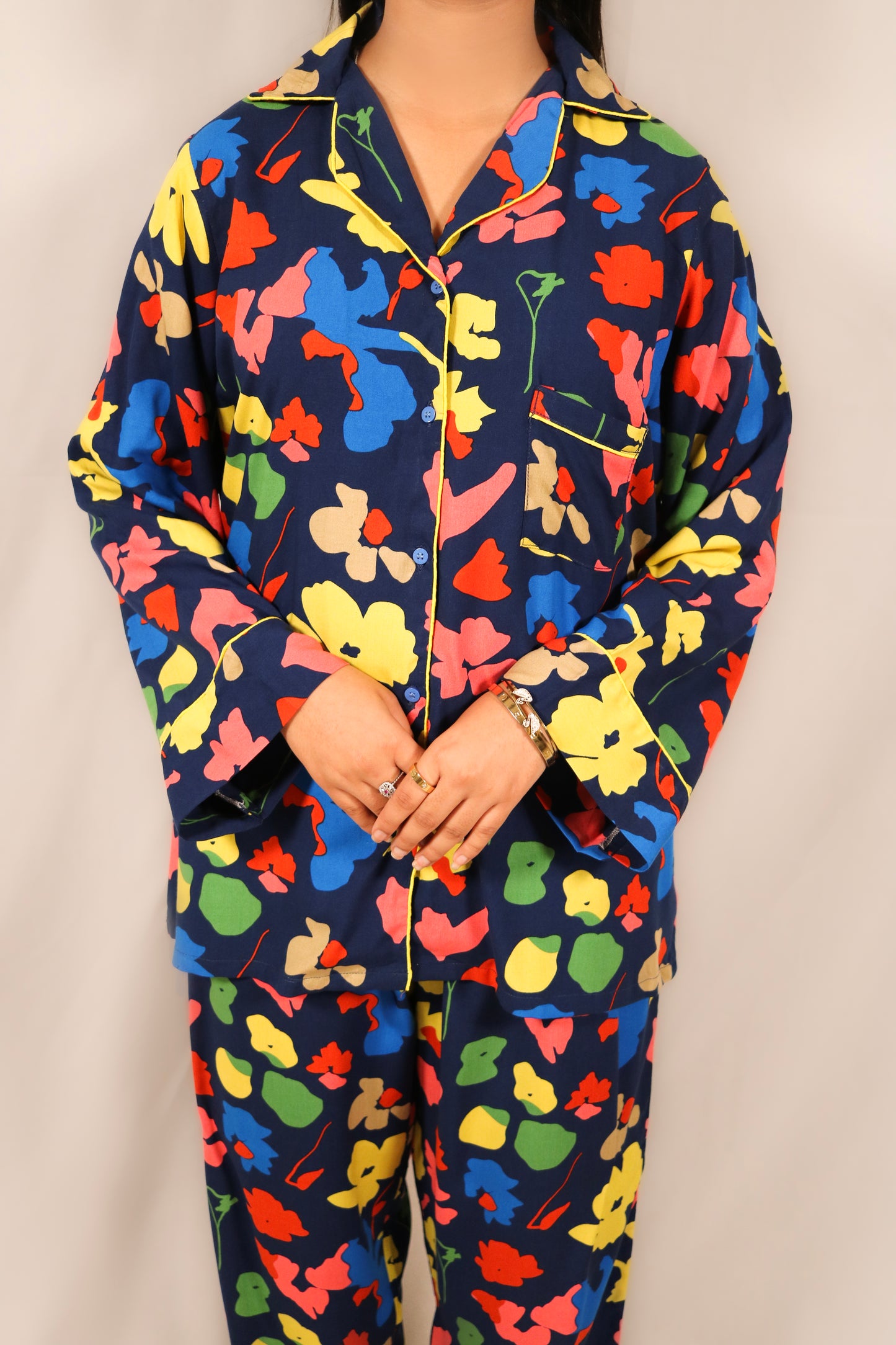 Colorful Splash 2-Piece Stitched Sleepwear
