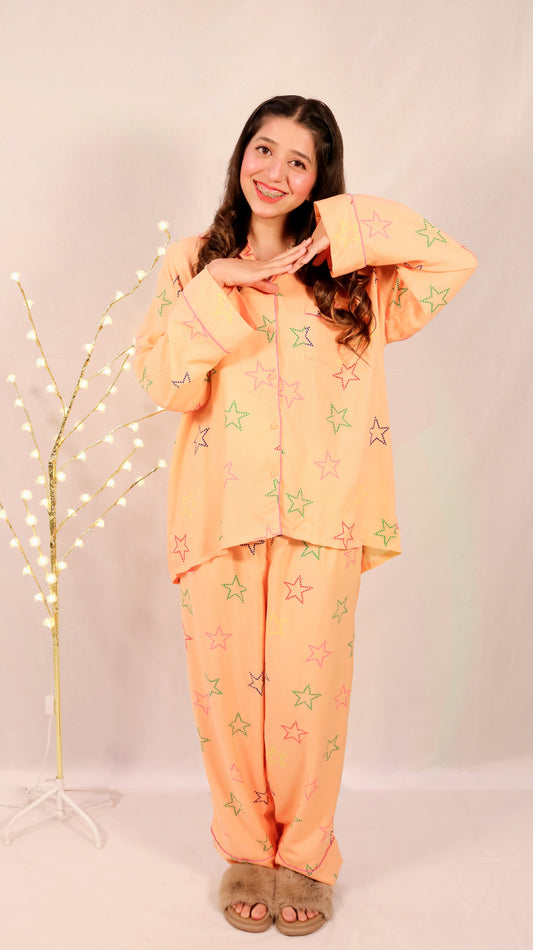 Stars 2-Piece Stitched Sleepwear