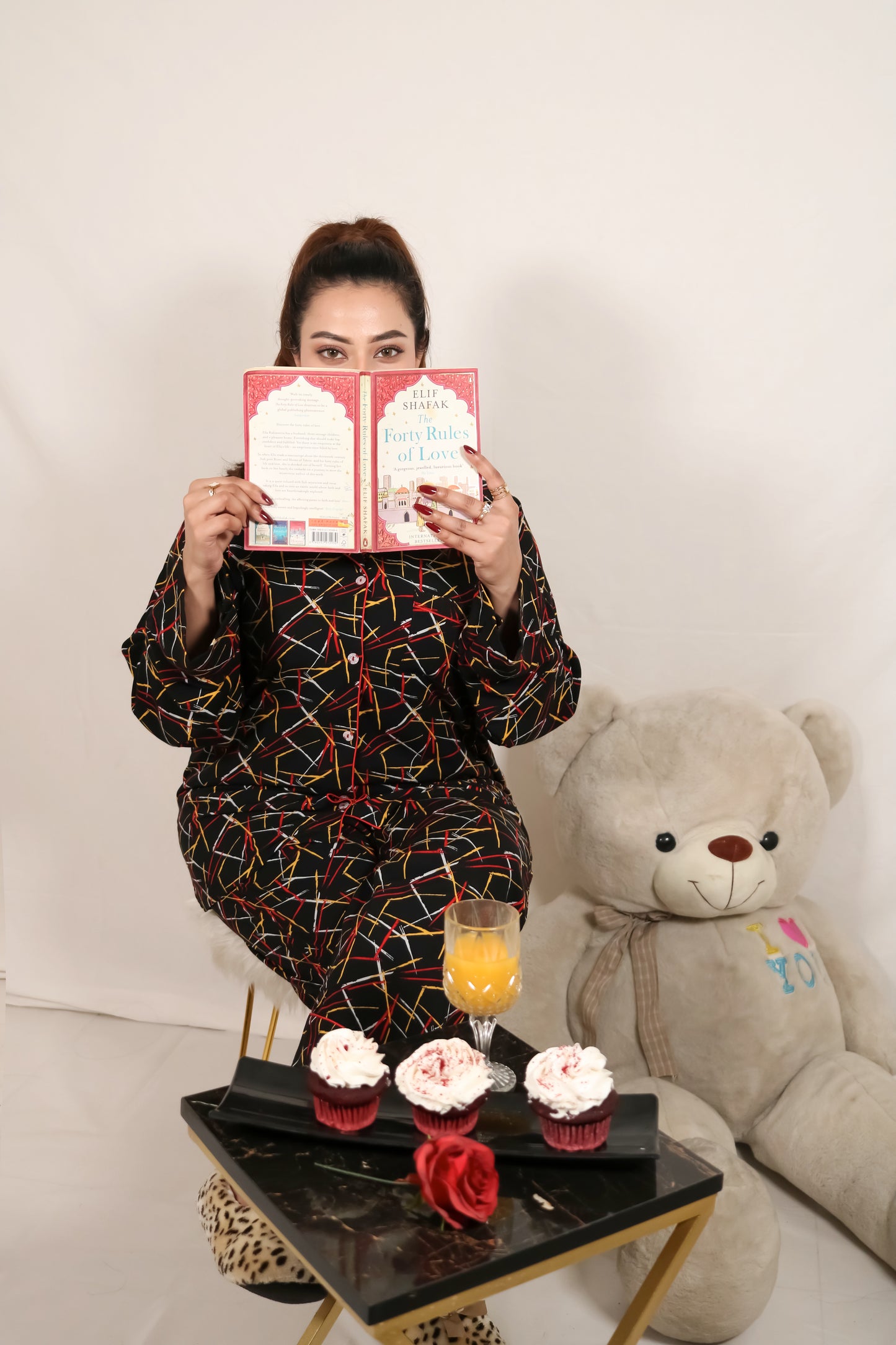 Paint Lines 2-Piece Stitched Sleepwear