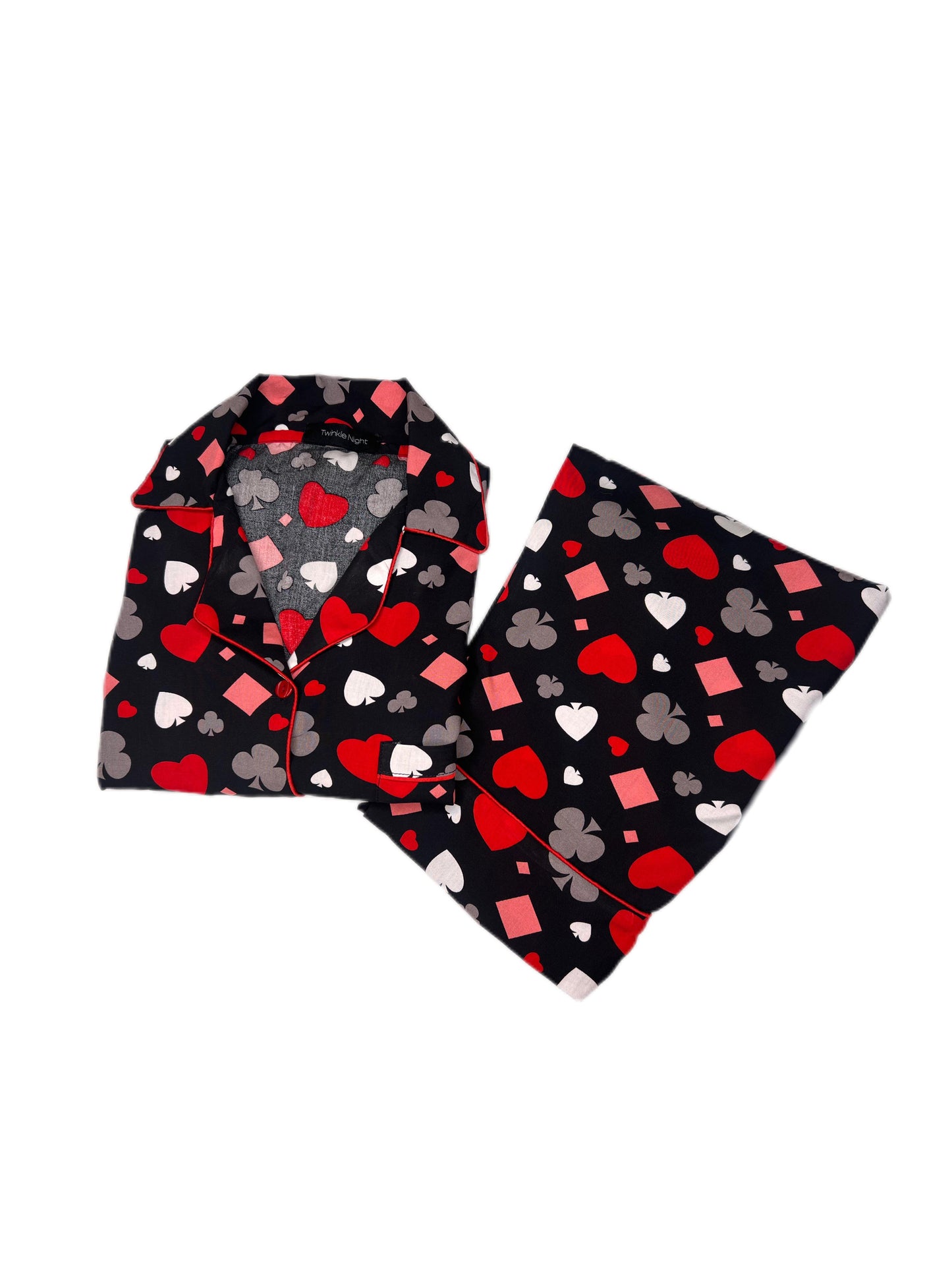 Solitaire Print 2-Piece Stitched Sleepwear