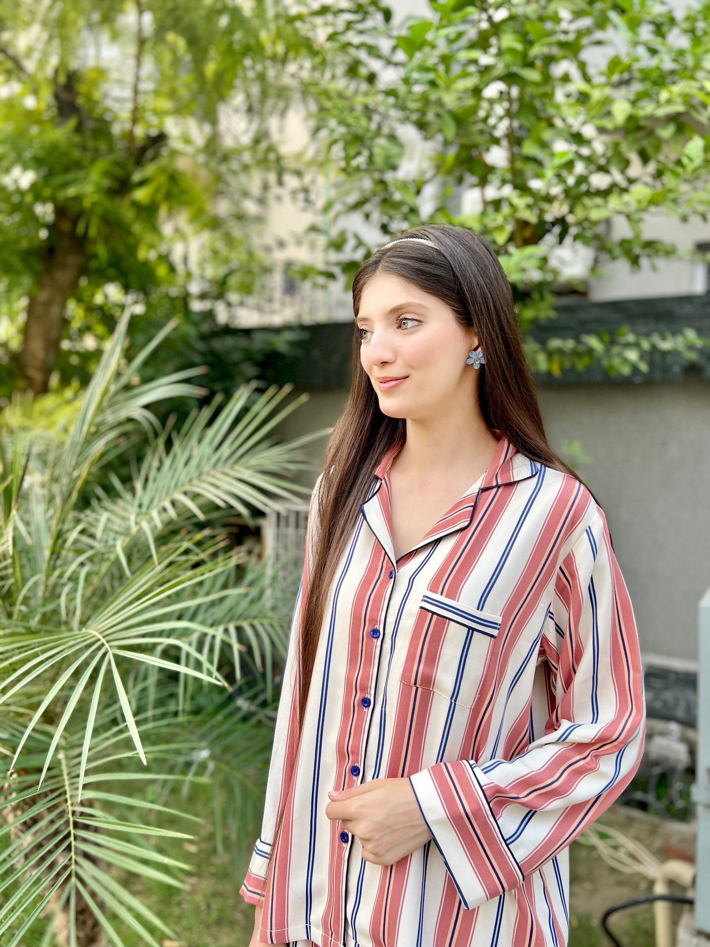 Stripes Print Sleepwear