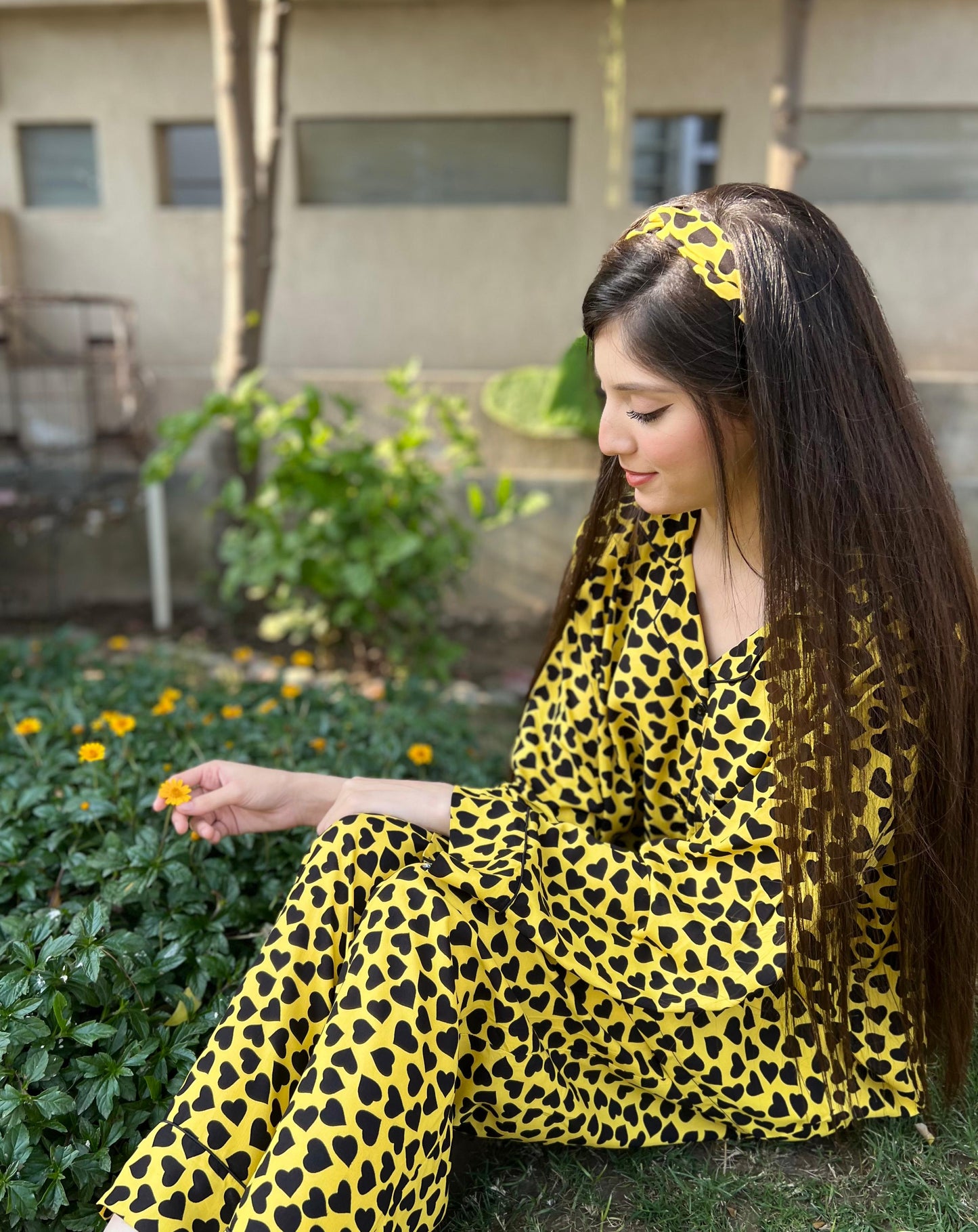 BlackHearts Print Sleepwear