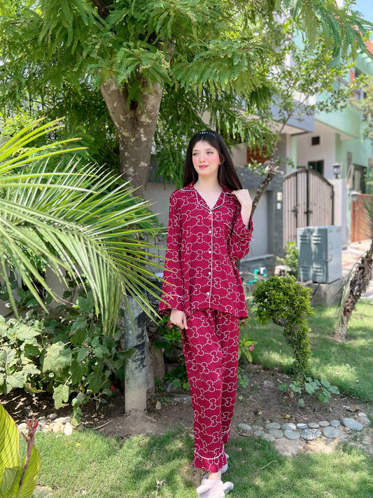 Gucci Print 2-Piece Stitched Sleepwear