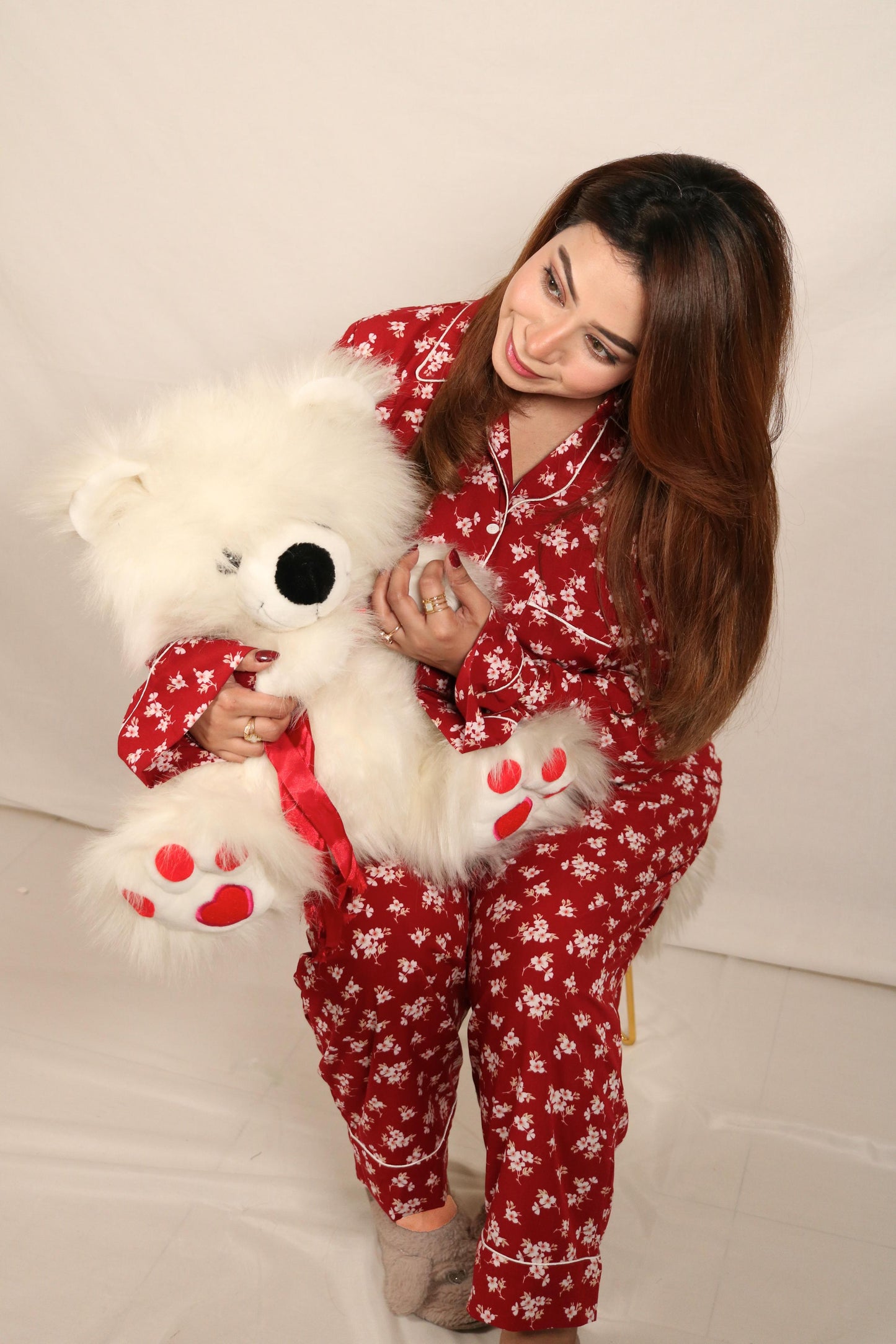 White Orchid 2-Piece Stitched Sleepwear