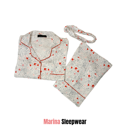 Valentine's day special Print 2-Piece Stitched Sleepwear