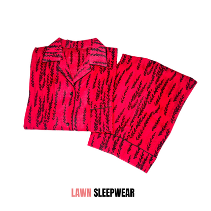 Pine Print 2-Piece Stitched Sleepwear