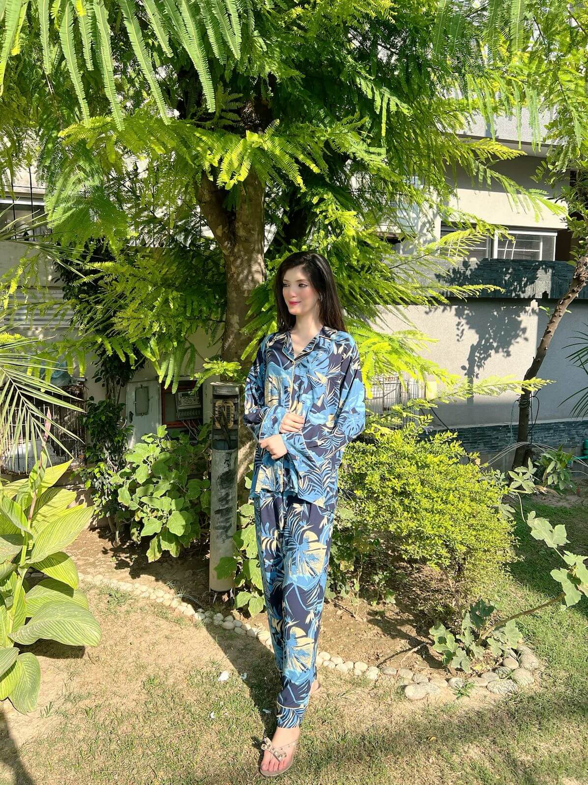 Blue Forest 2-Piece Stitched Sleepwear