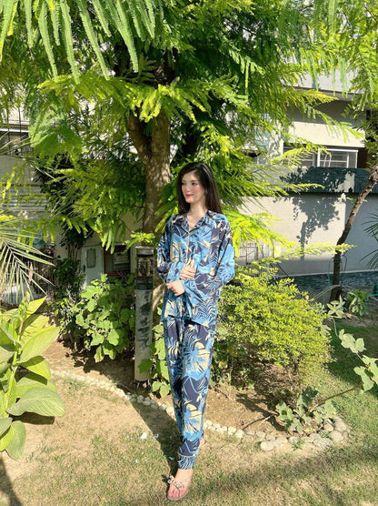Blue Forest 2-Piece Stitched Sleepwear