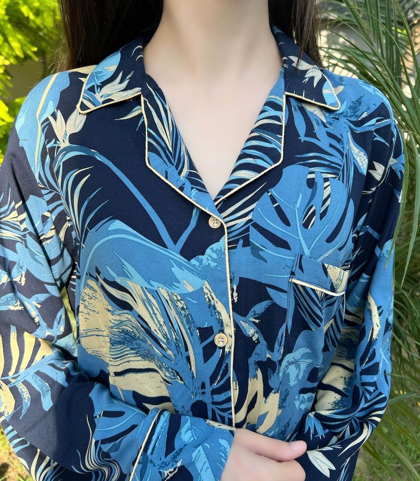 Blue Forest 2-Piece Stitched Sleepwear