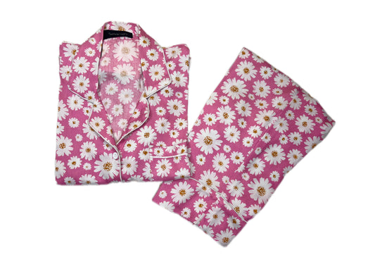 Daisy Pink Print Sleepwear