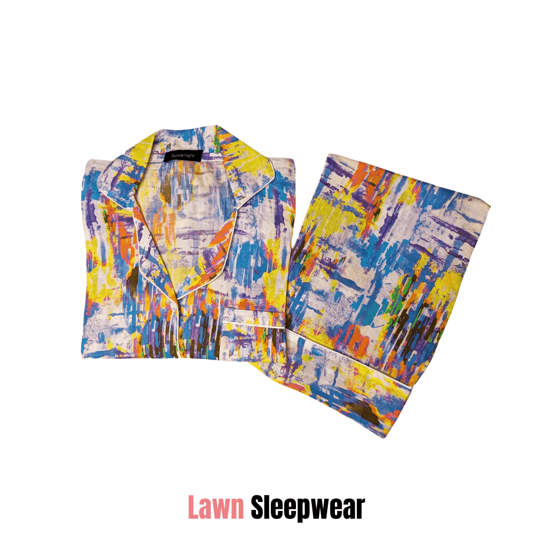 Galaxy Print 2-Piece Stitched Sleepwear