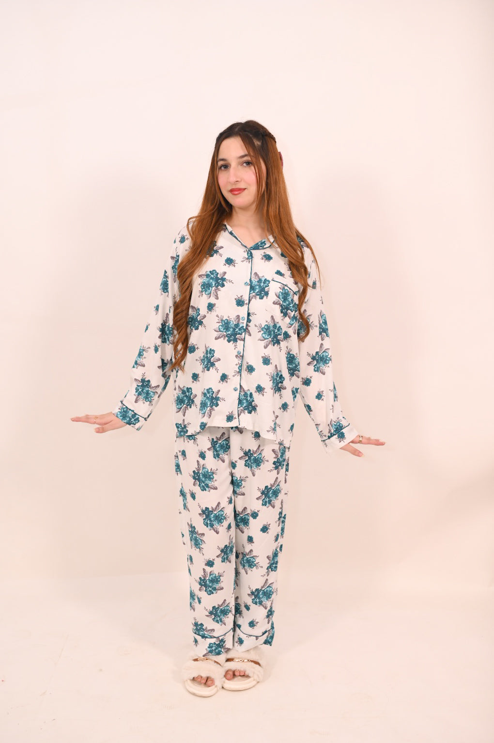 Ocean Bloom – Linen Spring PJ Set