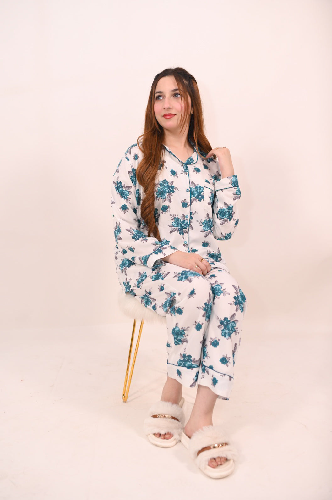 Ocean Bloom – Linen Spring PJ Set