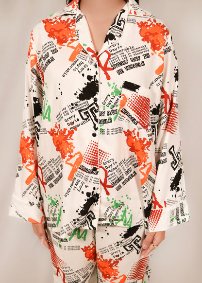 T-Print 2-Piece Summer PJ Set