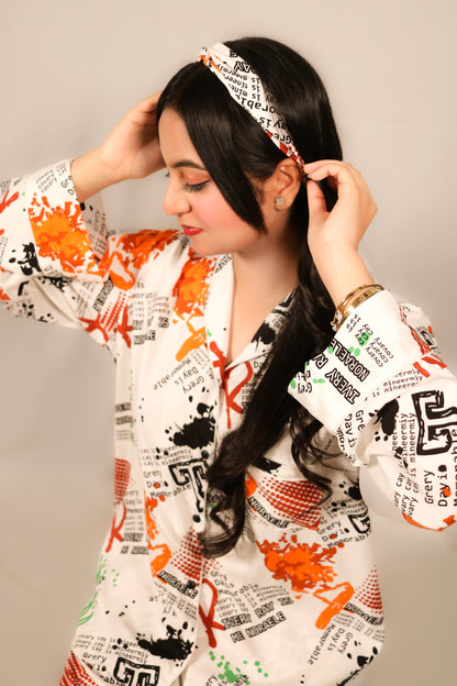 T-Print 2-Piece Summer PJ Set