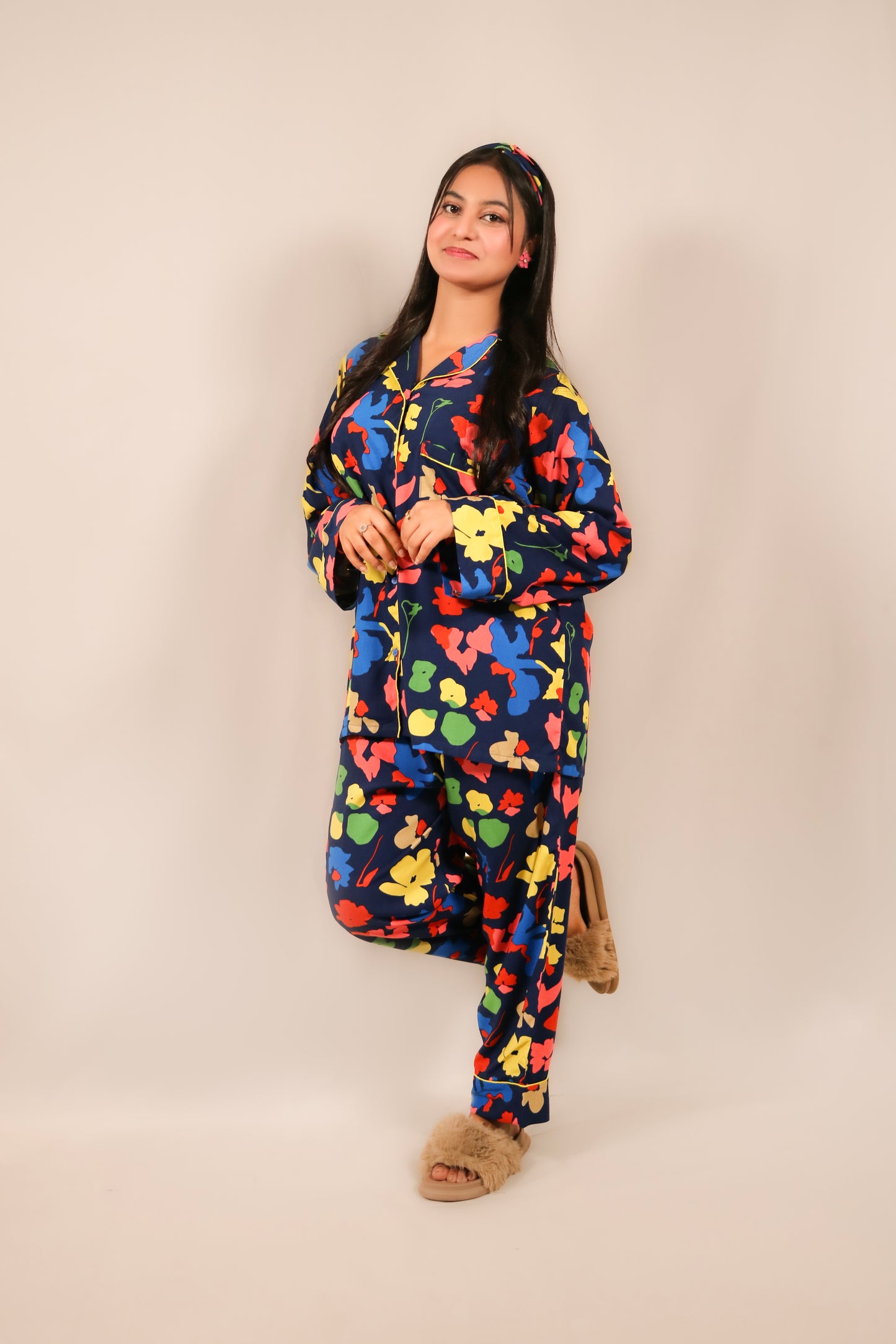 Colorful Splash 2-Piece Stitched Sleepwear