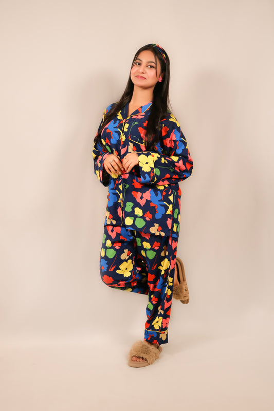 Colorful Splash 2-Piece Stitched Sleepwear