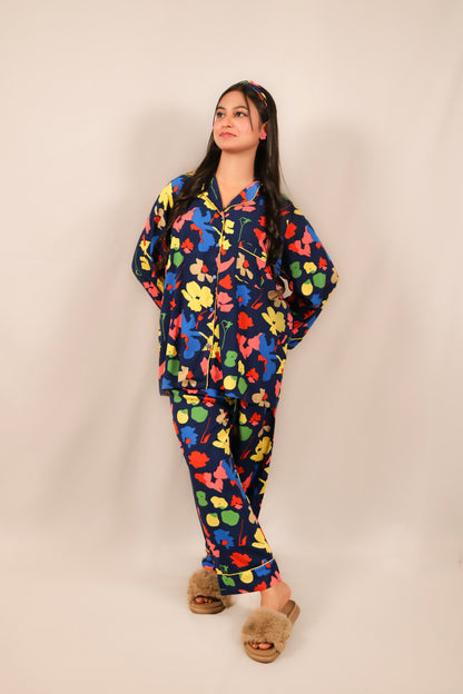 Colorful Splash 2-Piece Stitched Sleepwear