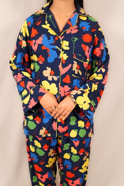 Colorful Splash 2-Piece Stitched Sleepwear