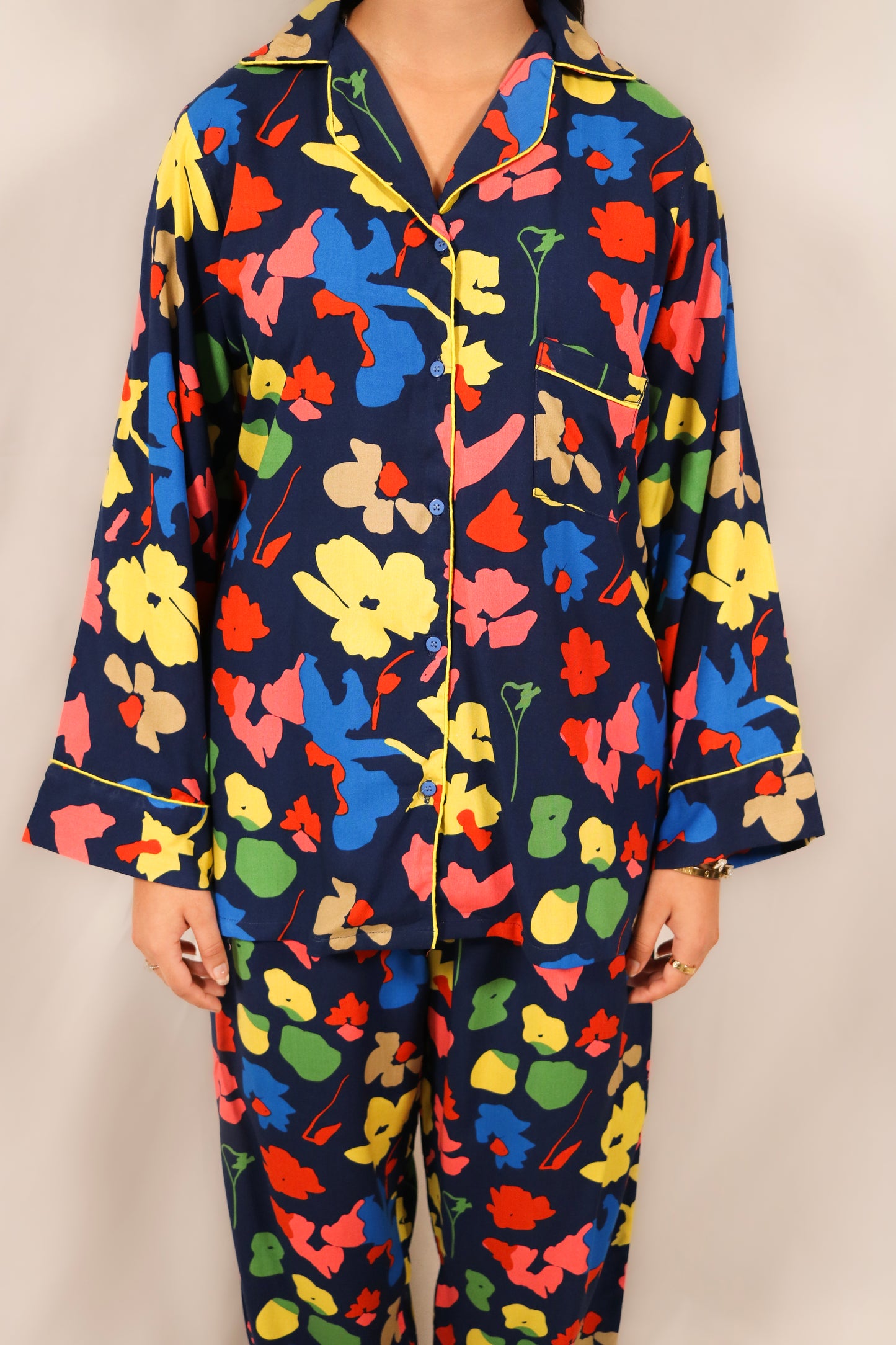 Colorful Splash 2-Piece Stitched Sleepwear