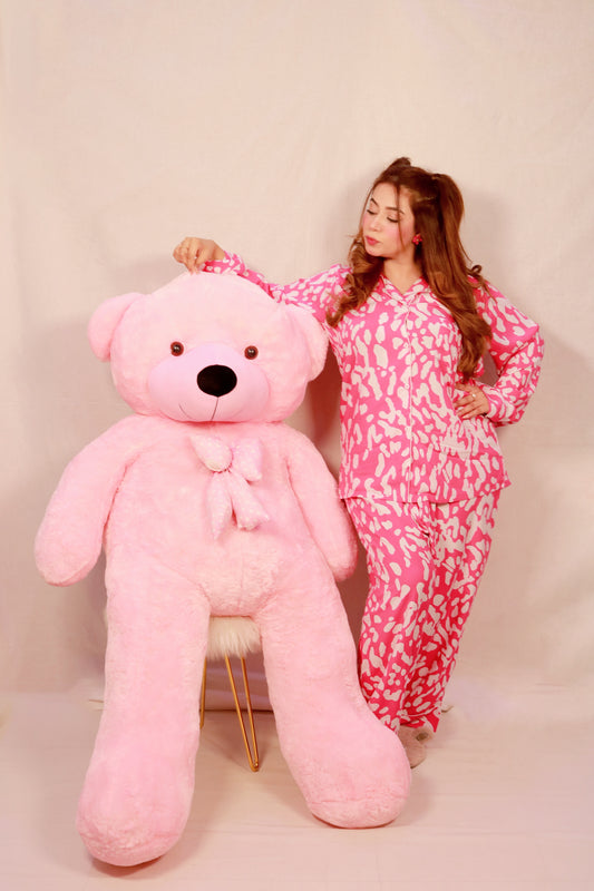 Pink Abstract 2-Piece Stitched Sleepwear