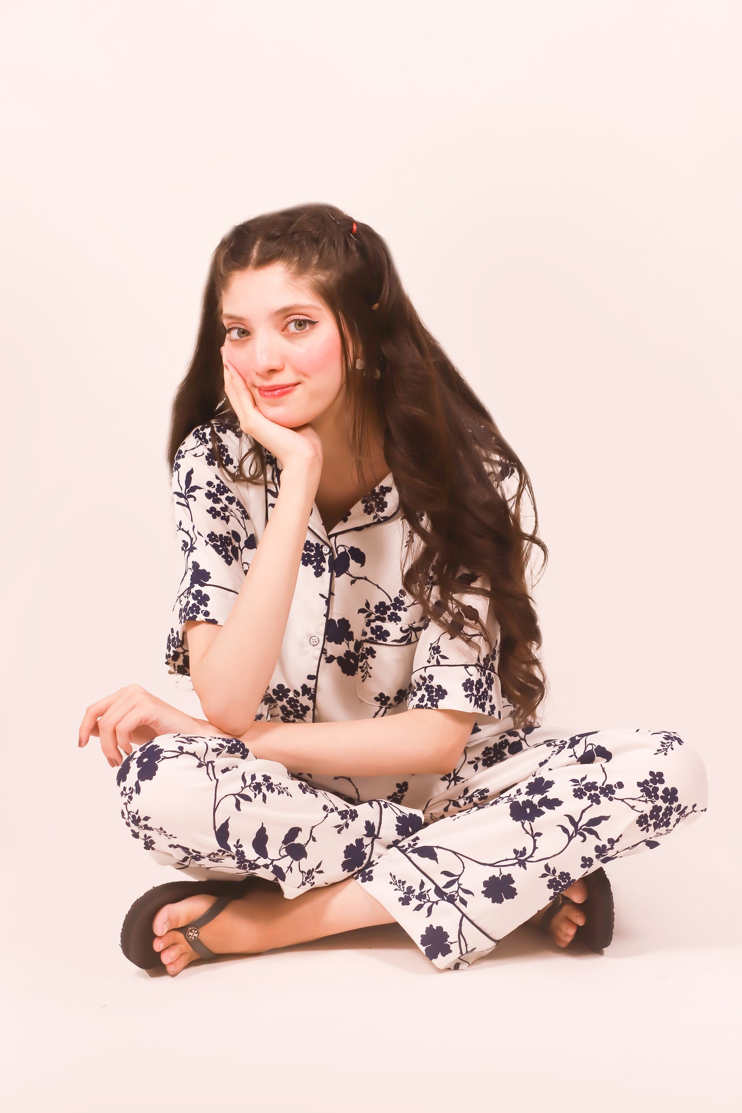 Black Flora – Summer Linen PJ Set