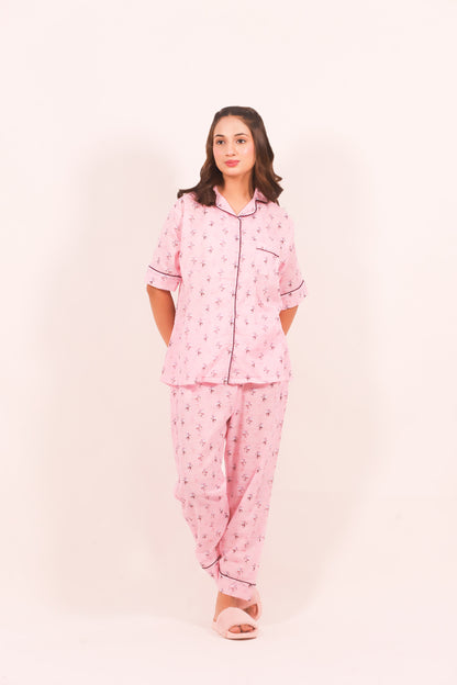 Blush Blossom – Lawn Summer PJ Set