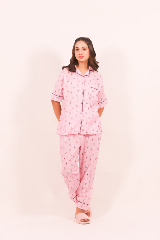 Blush Blossom – Lawn Summer PJ Set
