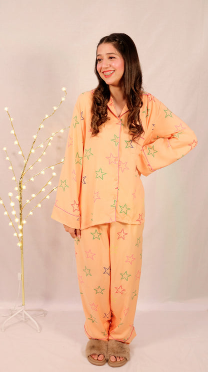 Stars 2-Piece Stitched Sleepwear