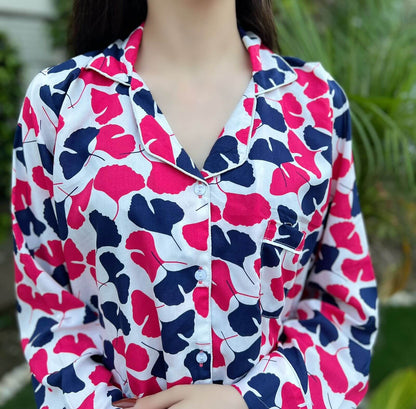 Petals Print 2-Piece Stitched Sleepwear