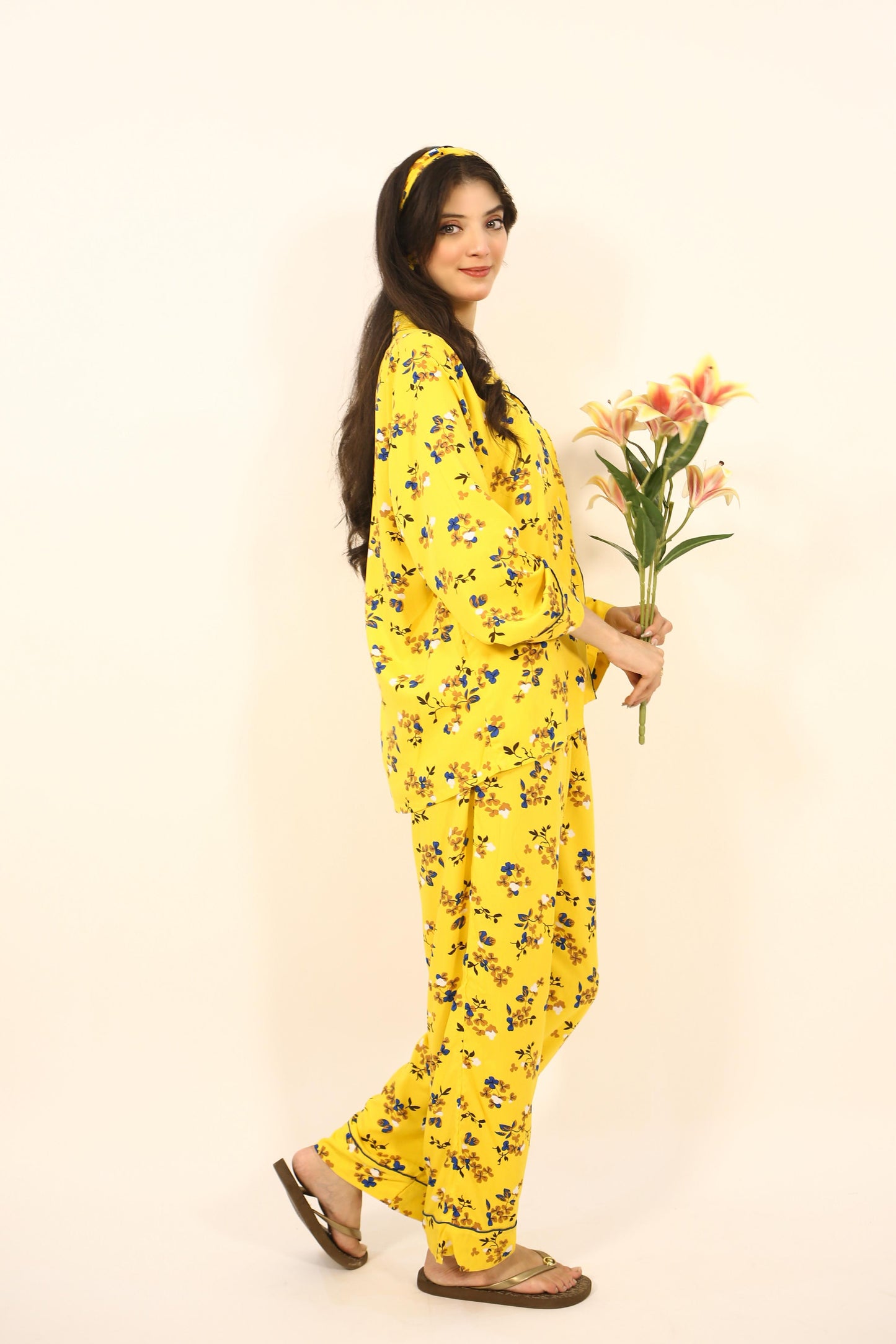 Floral Fantasy 2-Piece Stitched Sleepwear