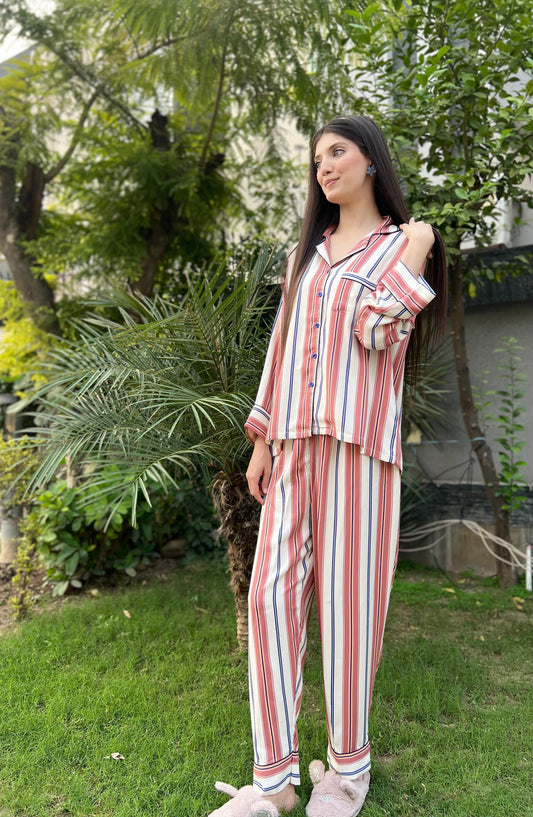 Stripes Print Sleepwear