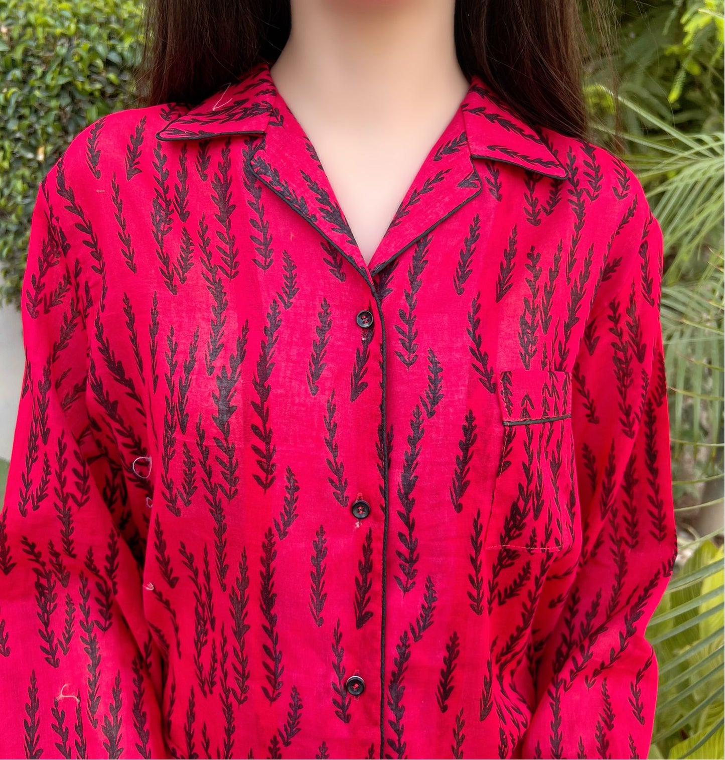 Pine Print 2-Piece Stitched Sleepwear