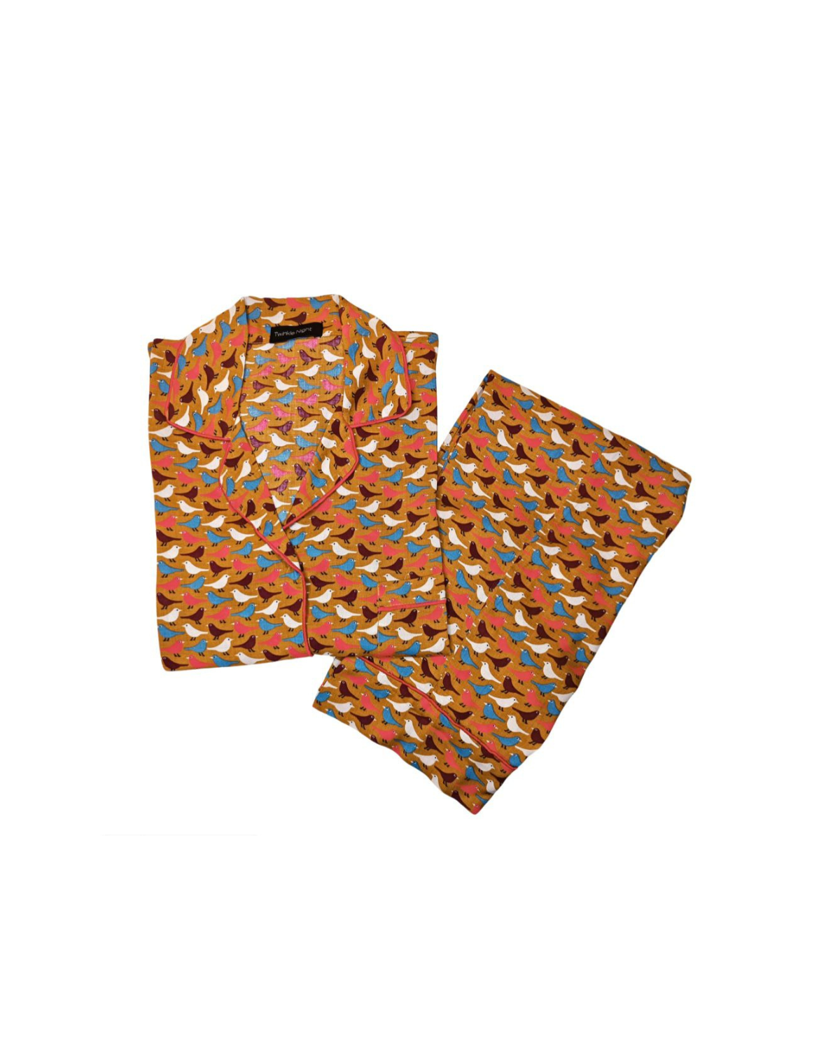 Playing Bird Print Sleepwear