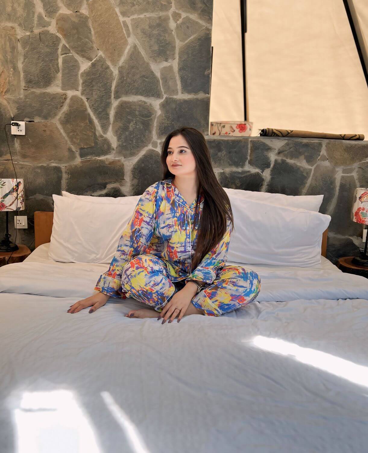 Galaxy Print 2-Piece Stitched Sleepwear